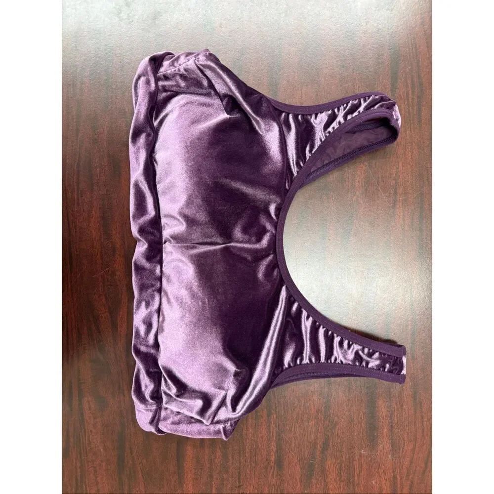 Torrid Curve Purple Velvet Bralette Size 2